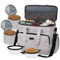 BAGLHER Dog Travel Bag, Pet Travel Bag (ALL Pet Travel Supplies), With 2 Pet Food Containers and 2 Collapsible Silicone Bowls; Essential Kits for Pet Travel BLW - color: BLW, size: Large