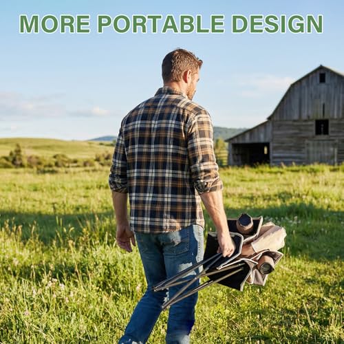 Camping Chair Set of 3, Outdoor Folding Camping Chairs for Heavy People with Cup Holder & Carry Bag,Collapsible Chair Include One Sofa Chair and Two Single Chair,Support up to 500lbs - color: Moca-4pcs