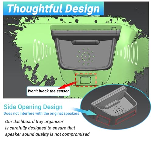Center Console Organizer Dashboard Tray Compatible With 2022-2026 Honda Civic Interior Accessories, Dashboard Storage Organizer Box, Fits 7-inch and 9-inch screen