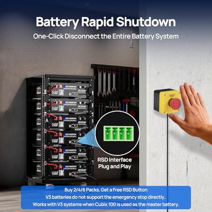 ECO-WORTHY Home Power Station Backup Power,10240Wh LiFePO4 Battery Support Communication、Bluetooth and WiFi,AC 5000W Inverter, 2Hr/5Hr Fast Charge,for Home Backup,Emergency,Solar System Components - size: 10240Wh+5KwOutput