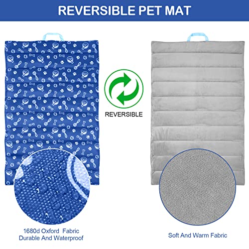 Ownpets Outdoor Dog Bed Waterproof Travel Dog Mat, Reversible and Portable Large Size Camping Dog Bed,Machine Washable,40"x27"