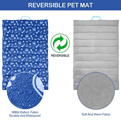 Ownpets Outdoor Dog Bed Waterproof Travel Dog Mat, Reversible and Portable Large Size Camping Dog Bed,Machine Washable,40"x27"