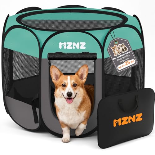 Dog Playpen, Portable Puppy Pet Crate Indoors for Small/Medium Dogs Cats Rabbits, Foldable Dog Cage Enclosure for Outdoor, Pop Up Dogs Tent Kennel with Carrying Case, Blue - color: Blue, size: Medium (36"L x 36"W x 23"H)
