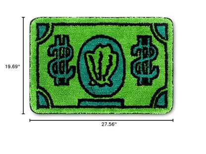 Drydiet Money Bathroom Rug Gift Cute Bill Door Bath Mat for Bedroom Kitchen Dorm Money Shape Shower Mat Decoration Non Slip Washable Bath Rug for Bathroom - style: Cash