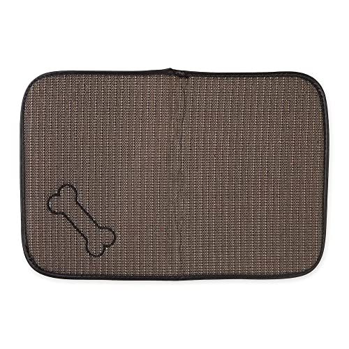 Bone Dry Machine Washable, Ultra Absorbent Pet Mat, 12x18", Red Stripe - color: Red Stripe, size: 12"L x 18"W