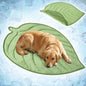 PetAmi Dog Cooling Mat, Leaf Shape, Pet Pad with Cooling Nylon & Soft Fleece, Q-Max > 0.4 Reversible All Season Blanket for Dogs & Cats, Large 52x60 in, Sage Green - color: Sage Green, size: Large