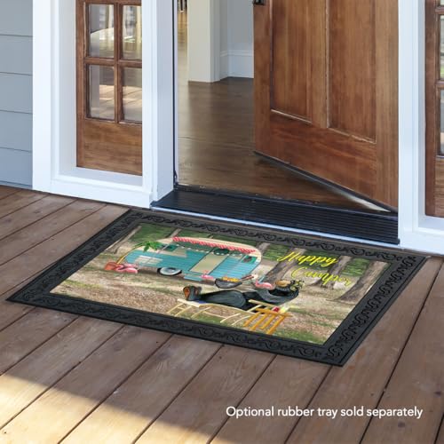 Briarwood Lane Happy Camper Bear Summer Doormat - color: Happy Camper