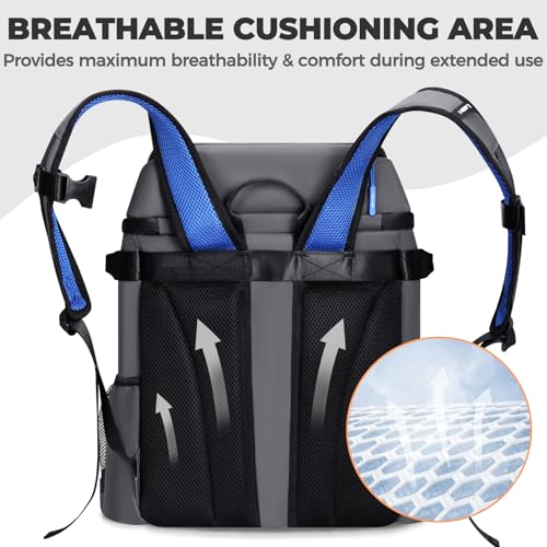Heytrip Backpack Cooler 36/54 Cans, Insulated Portable Large Leakproof Waterproof Cooler Bag, 20 Hours Cold Retention for Lunch Camping Travel Beach Picnic - color: Gray - 36 Cans with 2 Pouches