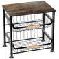 NiuYichee 3-layer Kitchen Fruit Storage Basket Snack Rack, Countertop & Desktop Pull-out Metal Basket with Handle, Organizers - color: Black 3-layer Rack