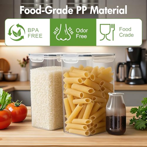ALSO GO 2 PC (9.5L | 321 Oz) Extra Large Airtight Food Storage Containers with Lids,Kitchen and Pantry Organization Plastic Containers for Flour,Rice,Cereal,Pasta,Sugar,dog food (Leakproof, BPA-Free)