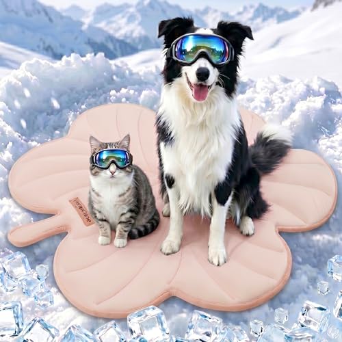 Vagascape Dog Cooling Mat, Washable Pet Cooling Mat, 55" x 45" Thick & Durable Large Cooling Mat for Dogs, Portable Foldable Premium Cooling Pad for Indoor, Outdoor, Travel, Camping, Patio and Beach - color: Pink, size: X-Large