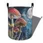 Charming Mushrooms Under Full Moon Laundry Basket with Handles, 19.7"x15.7" Clothes Foldable Laundry Hamper Organizer for Dorm Nursery Bedroom Bathroom Decor, Toy Storage Bin for Kids - style: Mushroom44