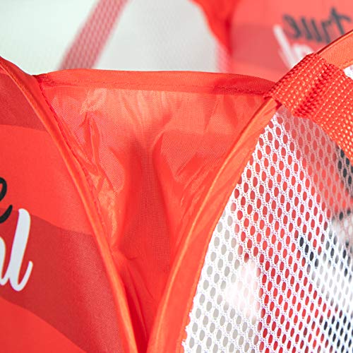 Disney Mickey Mouse Kids Pop Up Laundry Hamper - Collapsible Mesh Basket with Handles, Foldable Storage for Bedroom and Toys - Jay Franco (Officially Licensed Disney Product) - color: Mickey Mouse - Red