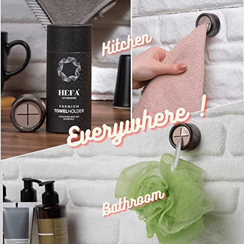HEFA Acrylic Modern Kitchen & Bathroom Towel Hooks, 4 Pack, Smoky Midnight - color: Smoky Midnight, size: 4 Pack