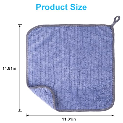Microfiber Cleaning Cloths 12" x 12": 10 Pack Reusable lint-Free | Towels for Glass, Mirrors, Windows, Stainless Steel, Busting, Kitchen, Bathroom and Car Detailing