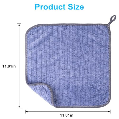 Microfiber Cleaning Cloths 12" x 12": 10 Pack Reusable lint-Free | Towels for Glass, Mirrors, Windows, Stainless Steel, Busting, Kitchen, Bathroom and Car Detailing