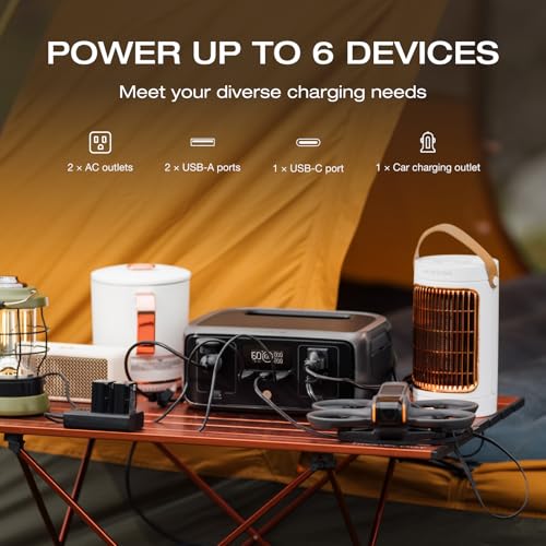 EF ECOFLOW Portable Power Station RIVER 3 with Car Cigarette Lighter to DC Power Adapter, 245Wh LFP Power Station, 2 Up to 600W AC Outlets, <20 MS UPS, 1Hr Fast Charging Solar Generator for Camping - style: RIVER 3+DC CABLE