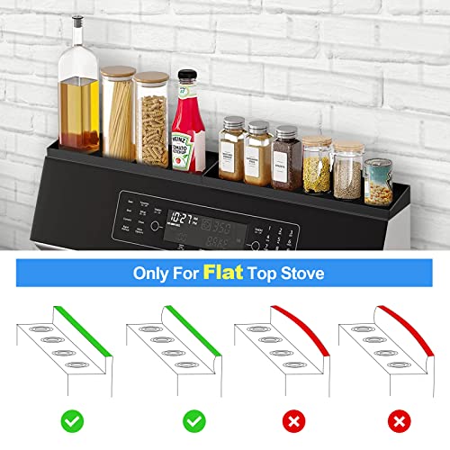 30" Magnetic Stove Top Shelf Spice Rack,2 Pack 15" kitchen Seasoning Organizers Storage Gadgets Spice Rack Over The Stove Shelf Metal (Black-2 Pack 15") - color: Black-2 Pack 15"