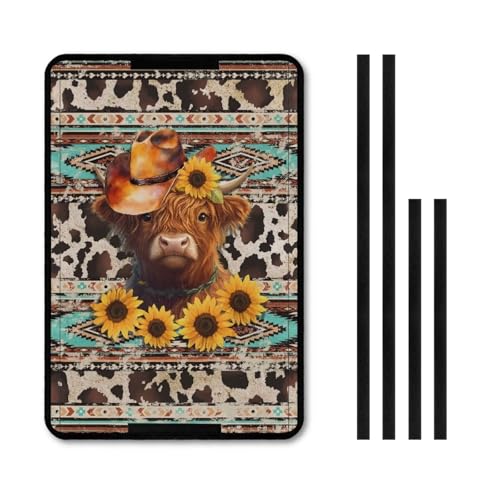 Highland Cow RV Door Window Shade Cover 16x25 Rectangular Trailer Door Window Shade Insert Aztec RV Accessories for Inside Outside Gift for Family - color: Aztec Highland Cow