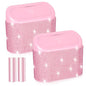 NBTEPEM Bling Pink Car Trash Can with Lid - 2 Pack, Mini Auto Garbage Can with 60 Trash Bags, Automotive Garbage Container Bin, Bling Car Accessories Trash Can for Women (Pink Diamond) - color: Pink Diamond