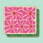 The Daisy Everywhere Blanket - Waterproof and Oeko TEX® Standard 100 - color: Green / Pink