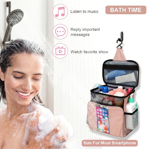 BAIMAY College Dorm room Essentials for Girls, Quick Dry Mesh Shower Caddy-Beige - color: Beige