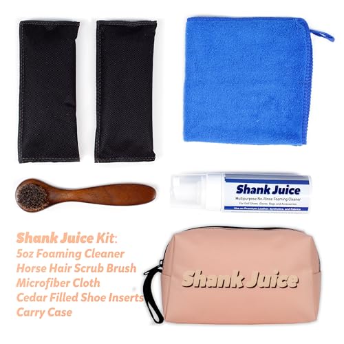 Clean Kit for Golf Shoes and Accessories - 6-item Kit: No Rinse Foaming Cleaner, Brush, Cloth, Cedar Inserts - color: Augusta Blossom