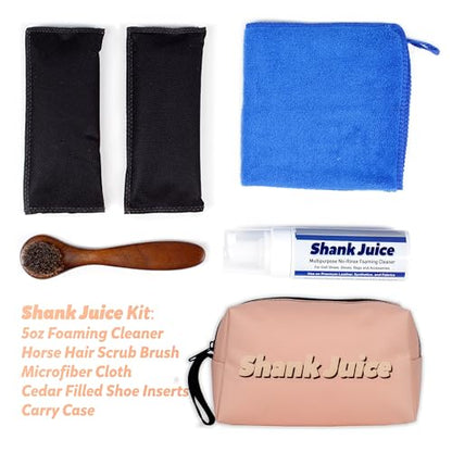 Clean Kit for Golf Shoes and Accessories - 6-item Kit: No Rinse Foaming Cleaner, Brush, Cloth, Cedar Inserts - color: Augusta Blossom