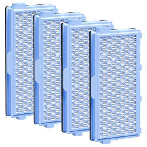 4 Pack SF-HA 50 Filters ONLY Compatible with Miele Compact C1 & C2, Complete C2 & C3, S8340, S4, S5, S6, S8,S4000–S8999 and Guard L1/ M1/ S1 Vacuum Cleaners, NOT FOR Classic C1 or Complete C1 - color: Blue, size: 4 Pack Upgraded Filters