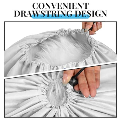 Woanger 12 Pack 28 x 45 Inch Extra Large Laundry Bags Bulk Washable Travel Laundry Bag with Drawstring Closure Large Dirty Clothes Organizer for College Dorm Home Hotel Camping (Silver) - color: Silver