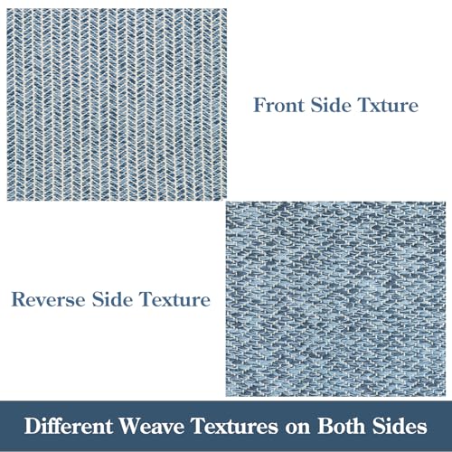 Lahome Belle Boho Kitchen Runner Rugs, 2x6 Laundry Room Rug Lightweight Bathroom Runner Woven Cotton Throw Mat with Tassels, Farmhouse Washable Blue Rug Low Pile Runners for Hallways Entry - color: Blue/Multi, size: 2' x 6' (Runner)