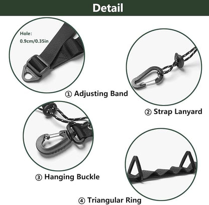 2PCS Outdoor Portable Camping Hanging Rope Portable Tent Lightweight Shoulder Strap Tent Hanging Multifunctional Trekking Rope Campsite Storage Crossbody Strap