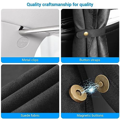 XCBYT Car Privcay Curtains - Car Camping Divider Curtains with Stainless Steel Adjustable Length Crossbar Window Shades for Van SUV Pickup Truck Travel Nap Camping - color: Divider(Large Suede, 70.8")