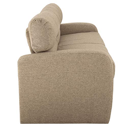 RecPro 70" RV Jack Knife Sofa w/Arms | RV Sleeper Sofa/Couch/Furniture/Living Room (Slideout) (Oatmeal) - color: Oatmeal
