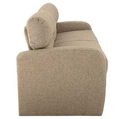 RecPro 70" RV Jack Knife Sofa w/Arms | RV Sleeper Sofa/Couch/Furniture/Living Room (Slideout) (Oatmeal) - color: Oatmeal