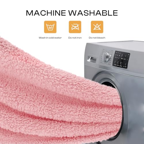 Luciphia Premium Fleece Pet Blanket for Small Medium Dogs Puppy Soft Sherpa Calming Cat Throw Blankets(Pink,57x40 inches) - color: Pink, size: 57x40 inches