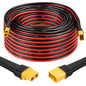 MOOKEERF 75FT XT60 Extension Cable - 10AWG with Male to Female Connector for Portable Power Station, Solar Panel, RC Battery - size: 75FT