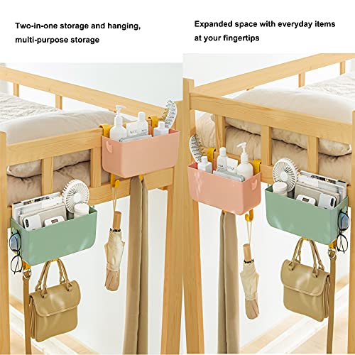Bedside Organizer Storage Caddy Hanging as Bunk Bed Storage Accessories Handrail Multi Pockets for Dorm Bunk Bed Shelf