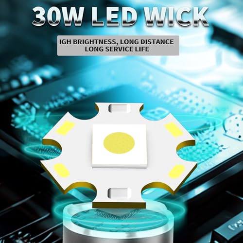 DT009 LED Flashlight Rechargeable, 1500 High Lumens Flash Light, Tactical Flashlight IP68 Waterproof with 5 Mode, EDC Handheld Flashlight for Hiking, Camping, Emergency(Battery Included)
