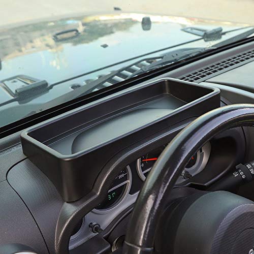 RT-TCZ JK Dashboard Storage Organizer Tray Phone Sunglasses Box Container for 2007-2010 Jeep Wrangler JK JKU Unlimited
