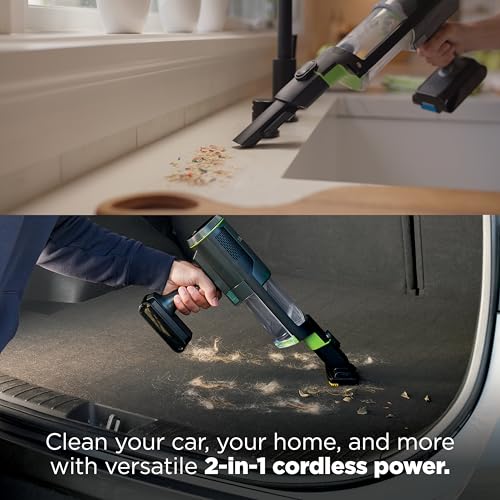 Shark PowerBoost Cordless 2-in-1 Car/Home Handheld PowerVac, Powerful Suction, 40 Minute Runtime, Portable, 3 Cleaning Modes, LED Screen, Furfins Tool, Duster Crevice Tool, Charcoal, BH102 - style: PowerBoost