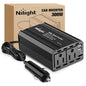 Nilight 300W Power Inverter 12V DC to 110V AC Car Charger Converter with 5.4A Dual USB Ports and 2 AC Outlets for Phones Tablets Laptop Computer Game Console Kindle iPad DVD Players Black - color: 300W USB*2 110V Outlet*2
