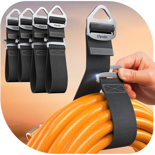 4 Pack [1s Auto Lock] Extension Cord Holder Organizer, Extension Cord Hanger for Garage Storage and Organization, Garden Hose Storage, Garage Gadgets for Men - size: 4-Pack (2*14"/2*18")