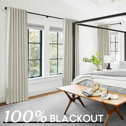 63 Inch Length Blackout Curtains 2 Panel Set, Back Tab Linen Textured Thermal Insulated Drapes, Black Out Room Darkening Curtains for Bedroom 63 Inches Long, Greige - color: Greige, size: 52"W x 63"L (Pack of 2)