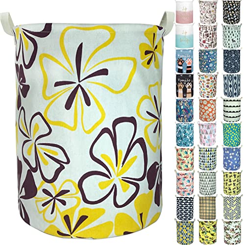 Merdes 19.7’’ Waterproof Foldable Laundry Hamper, Dirty Clothes Laundry Basket, Linen Bin Storage Organizer for Toy Collection (Flower) - color: Flower