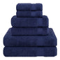Cotton Paradise 100% Cotton Turkish Towel Set, Soft Absorbent Quick Dry, 6 Piece Towel Set, Navy Blue - color: Navy Blue