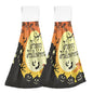 Vnurnrn Hand Towels for Kitchen 2 Pcs Hanging Kitchen Towels Set，Soft Absorbent Tea Bar Dish Cloths Bath Towel for Bathroom Laundry Room (Halloween Ghost Party Pumpkin) - color: Halloween Ghost Party Pumpkin