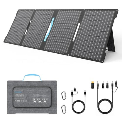 60W Portable Solar Panels Chargers with USB-C, USB-A and DC Outputs Foldable IP67 Waterproof Solar Panel for Camping,Power Emergency for Small Power Station,Phones, Power Banks - style: EP-60W