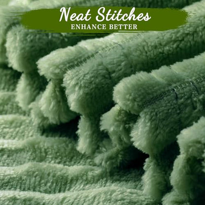 Buryeah 6 Pcs Flannel Throw Blanket Bulk 50 x 60 in Sleepover Blanket Outdoor Wedding Throw Lightweight, Oeko-tex Standard 100 Certified for Sofa Homeless Gifts (Dark Green) - color: Dark Green