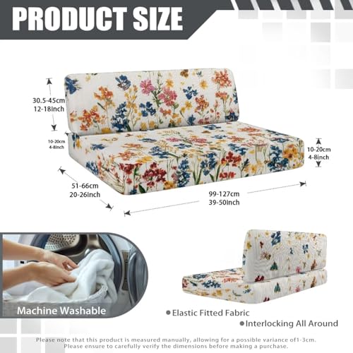 Boho Floral Butterfly Print RV Dinette Cushion Covers Camper Sofa Cushion Cover Stretchable RV Dinette Seat Covers 2Pcs with Backrest & Bench Cover 2Sets - color: Boho Floral Butterfly